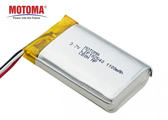 batteries de 1100mah 3.7V Motoma, batterie au lithium de lumi&egrave;re de LED avec le PCM et connecteur 0