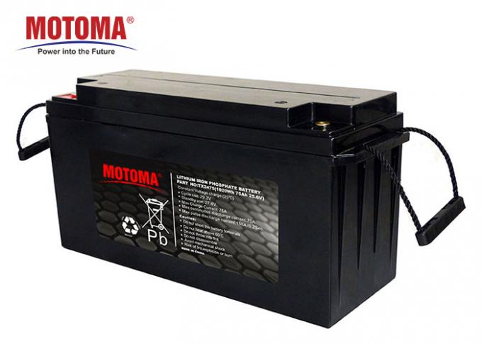 Batterie au lithium de l'&eacute;nergie LiFePO4 solaire 25.6V 75Ah avec la densit&eacute; de haute &eacute;nergie 0