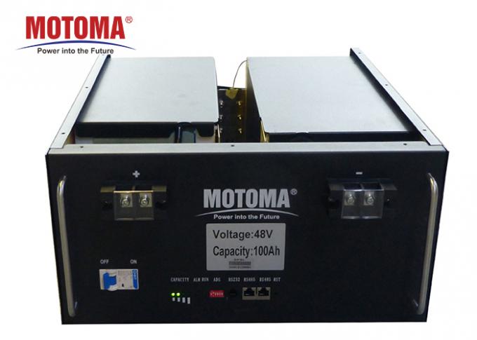 Le type de tiroir des batteries solaires 48v 100Ah de lithium de syst&egrave;mes solaires font un cycle longtemps la vie 0