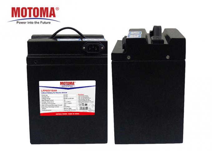 Puissance &eacute;lev&eacute;e &eacute;lectrique de remplissage rapide de la batterie 60V 18Ah du scooter Lifepo4 0