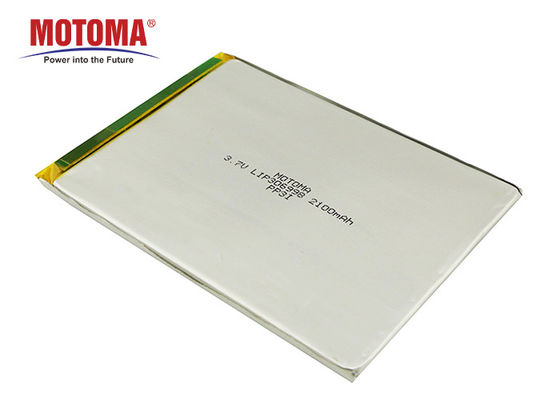 La batterie 3.0*69*98mm de polymère de lithium des batteries 3.7V 2100mAh Rechargable de Motoma pour des dispositifs d'IOT a adapté des batteries aux besoins du client